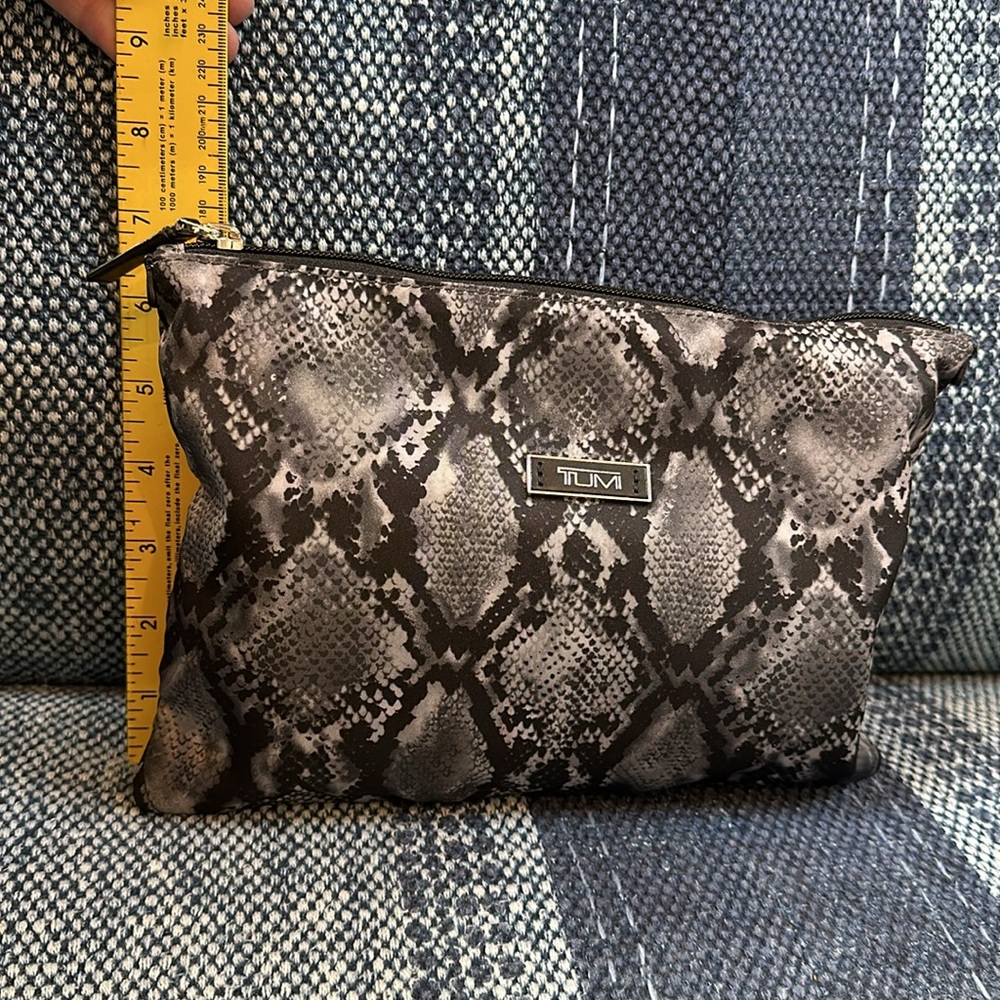 Tumor Large Packable Tote Black Python Print Nwot… - image 5